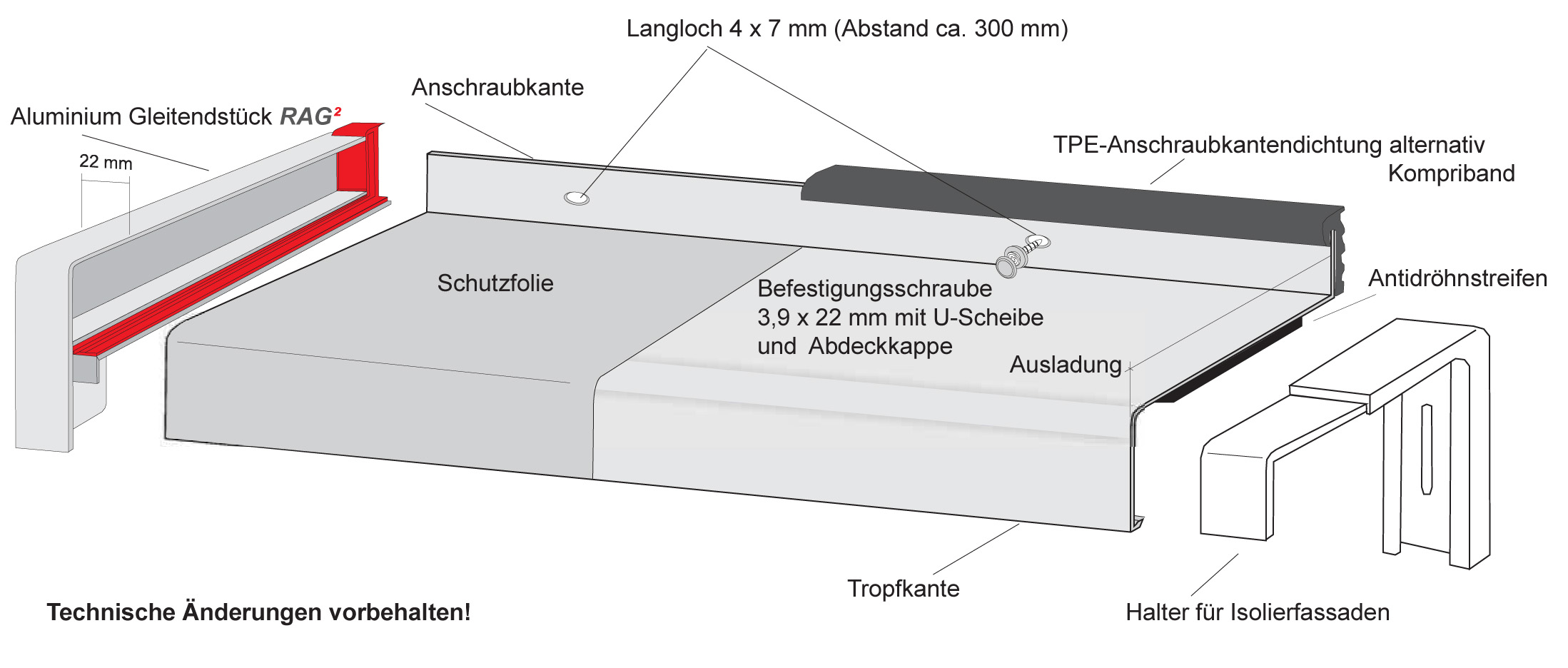 Pildiotsingu aluminium fensterbank tulemus