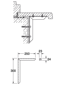 Fensterbank-Konsole 300 x 250 mm