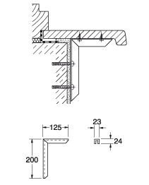 Fensterbank-Konsole 200 x 125 mm