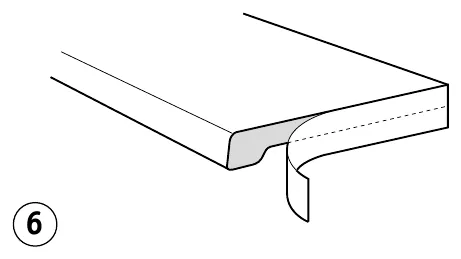 Laminatstreifen bauseits aufbügeln